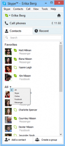Messenger Friends on Skype