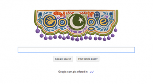 Pakistan's Google Doodle for 14 August 2012